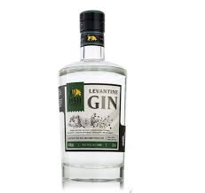 Bottle of Alba Whisky Milk & Honey Levantine Gin with label, 700ml size, featuring a clear glass bottle and decorative label design.