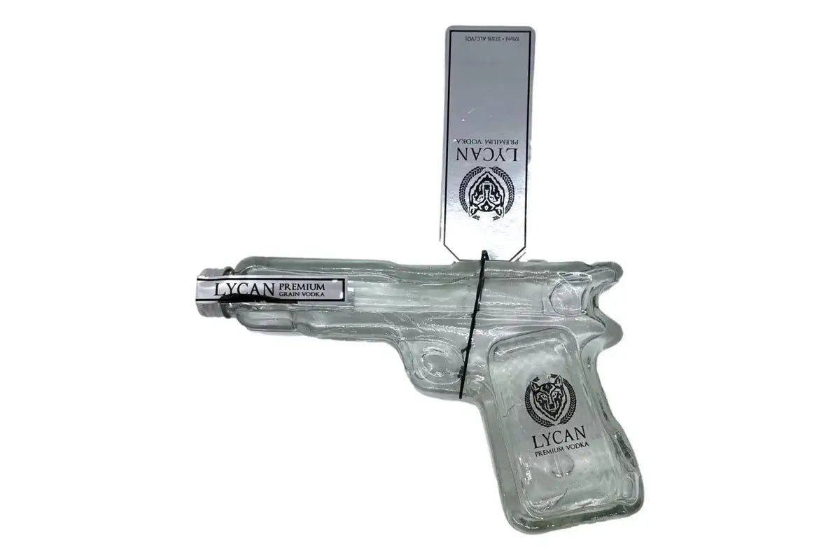 Lycan Premium Grain Vodka 175mL bottle from LiquorDay featuring clear glass and label with branding and product details.
