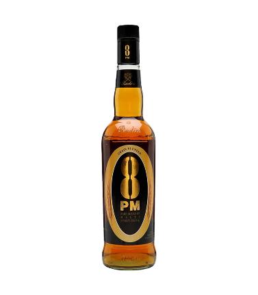 8PM Indian flavored whisky bottle by LiquorDay, 700ml, showcasing the golden amber liquid inside.