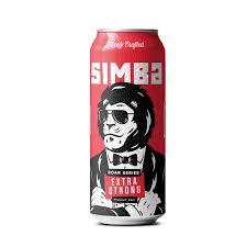 Simba Strong Premium Lager beer cans by LiquorDay, 500ml each, featuring bold branding and a sleek design.