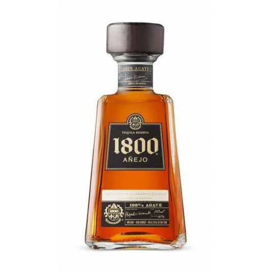 Bottle of LiquorDay 1800 Anejo Tequila 700ml with clear glass and label showing 1800 Anejo branding.