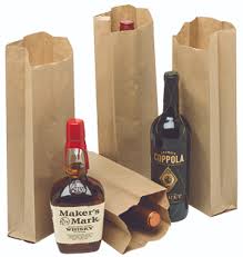 Paper bottle bags from Paramount, 500-pack, durable accessories for carrying bottles, with a simple white design.