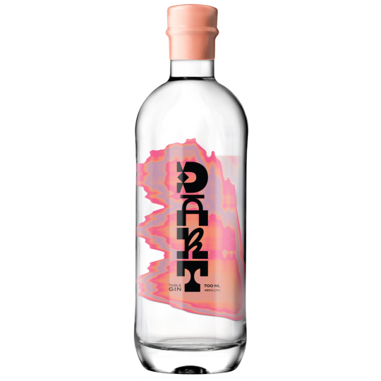 Australian dry gin bottle labeled Dart Distilling Table Gin by Paramount, 700ml, with a sleek glass bottle and minimalist design.