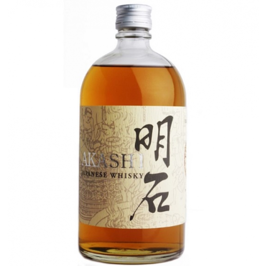 Akashi White Oak Blue Japanese Blended Whisky 700mL bottle, showcasing the label and bottle design of Paramount's blended malt whisky.