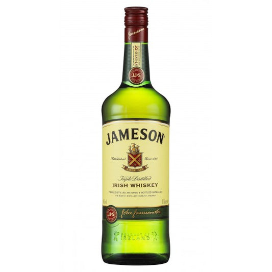Paramount Jameson Irish Whiskey 1 Litre bottle, blended malt whiskey with a clear label and golden liquid inside.