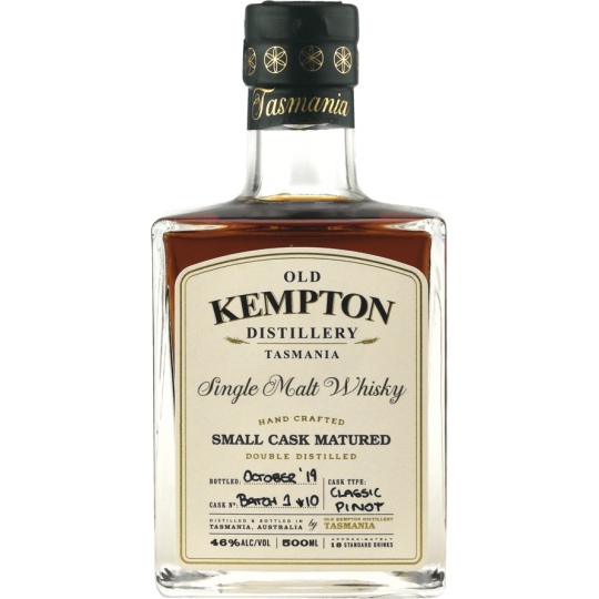Paramount Old Kempton Distillery Pinot Small Cask Matured Blended Malt Whisky 500ml bottle with label and packaging