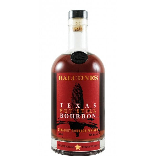 Paramount Balcones Texas Pot Still Bourbon Whisky 700ml bottle with label and amber liquid inside.