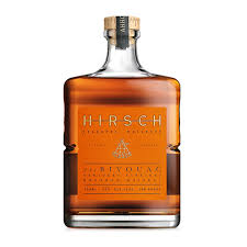 Paramount Hirsch "The Bivouac" Straight Bourbon whiskey 750ml bottle with label and dark amber liquid inside.