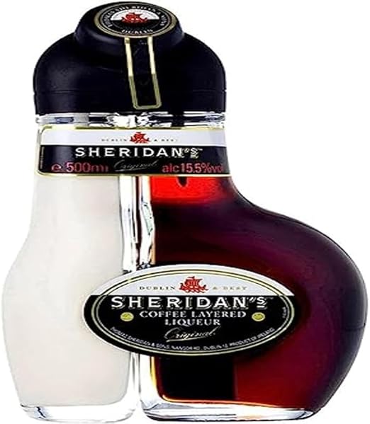 Paramount Sheridan's Coffee Layered Liqueur 500ml bottle with dark coffee and layered design, showcasing rich, smooth coffee liqueur.