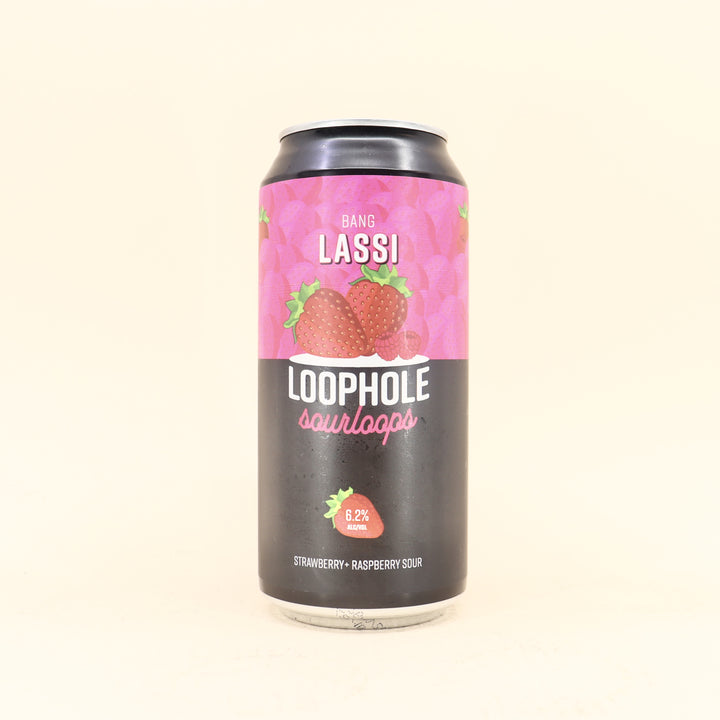 Paramount Loophole Sourloops craft beer carton with 16 strawberry and raspberry flavored 440ml bottles, vibrant packaging and labels