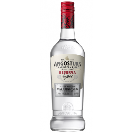 Bottle of Paramount Angostura 5YO Butterfly Dark Rum in 700mL glass bottle with label showing brand and product details.