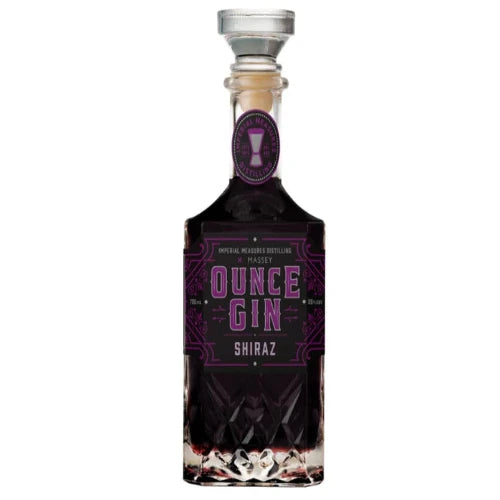 Paramount Imperial Measures Distilling Shiraz Flavored Gin in 700ml bottle, showcasing the dark red gin and elegant label design.