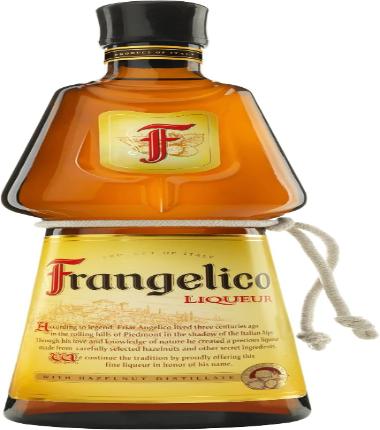 Paramount Frangelico Hazelnut Liqueur bottle, 700ml with a brown glass bottle and label featuring hazelnut imagery.