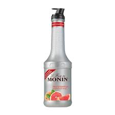 Paramount Monin Red Grapefruit Puree 1L bottle with bright red grapefruit puree in a clear jar for cocktails and recipes.