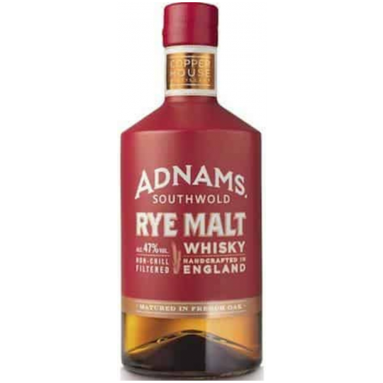 Bottle of Paramount Adnams Rye Malt English Whisky, 700ml, showcasing the rye whiskey with its label and amber color.