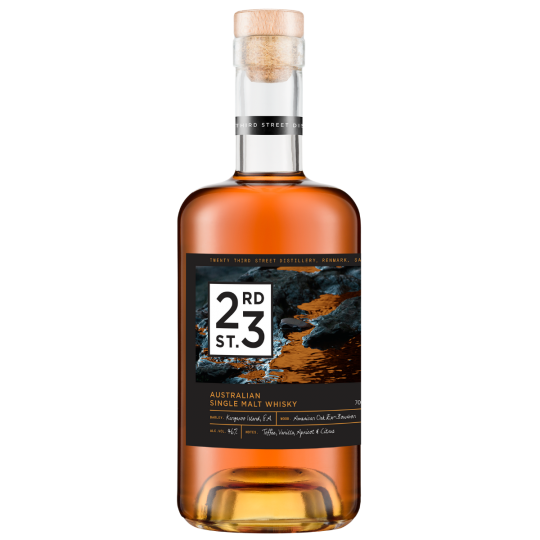 Paramount 23rd Street Australian Single Malt Whisky 700ml bottle with label and packaging, showcasing premium single malt quality.