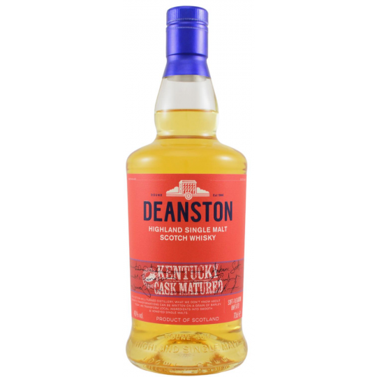 Paramount Deanston Kentucky Cask Matured Single Malt Whisky 700ml bottle with label and amber liquid inside.
