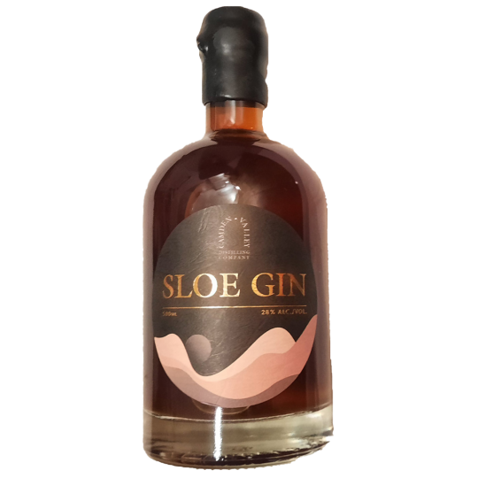 Paramount Camden Valley Distillery Sloe Gin 500ml bottle with elegant label and deep red hue, showcasing a premium gin product.