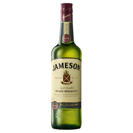 Bottle of Jameson Irish Whiskey 700ml by Paramount, featuring the classic green bottle and label with whiskey inside.