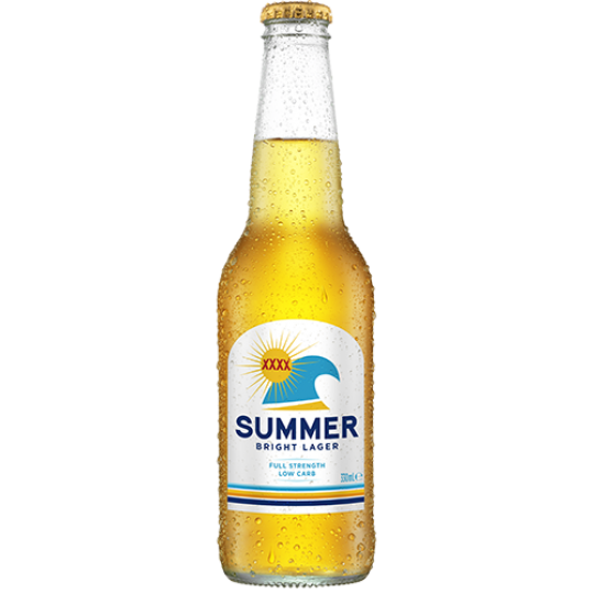 24 bottles of Paramount Summer Bright Lime Lager in 330ml traditional beer bottles, showcasing vibrant lime labels.