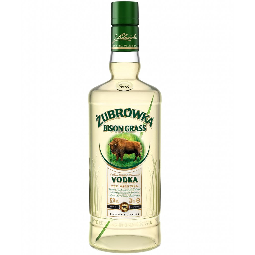 Paramount Zubrowka Bison Grass Vodka 700mL bottle with distinctive label and packaging, showcasing premium Polish vodka.