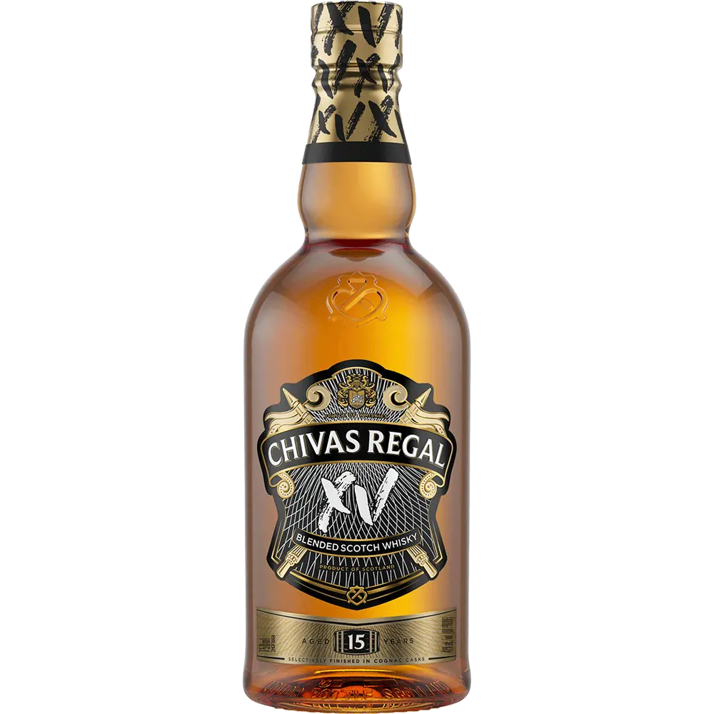 Paramount Chivas Regal XV 15 Year Old Blended Scotch Whisky bottle, 700ml, with label and distinctive packaging.