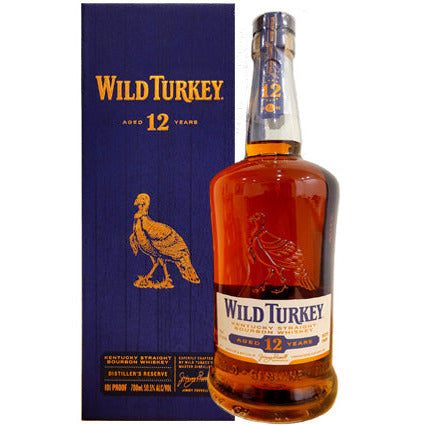 Paramount Wild Turkey 12 Year Old whiskey in a 700ml bottle, featuring amber-colored liquid and classic labeling.