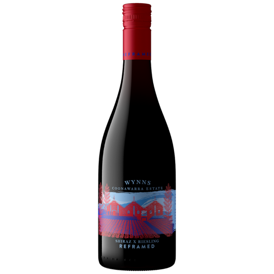 Paramount Wynns Reframed Shiraz Riesling white wine 750ml bottle with elegant label and clear glass showcasing the wine inside