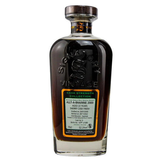 Allt-a-Bhainne 2000 Aged 22 Years Cask Strength Single Malt Scotch Whisky - Signatory Vintage (700ml)