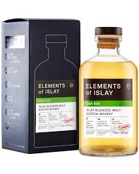 Alba Whisky Elements of Islay Cask Edit blended malt in 700ml bottle, showcasing rich amber liquid and whisky label.
