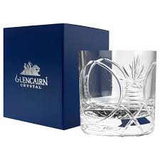 Alba Whisky Glencairn Bothwell Tumbler in a gift box, clear glass whiskey tumbler with a rounded bowl and sturdy base.