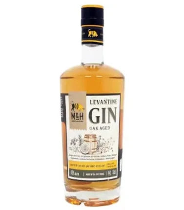 Alba Whisky Milk & Honey Levantine Gin, oak-aged, 46% alcohol, 500ml bottle with a clear view of the label and bottle shape.