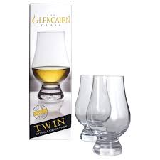Two Alba Whisky Glencairn original crystal whisky glasses in a twin gift box, showcasing clear, elegant design for premium whisky tasting.