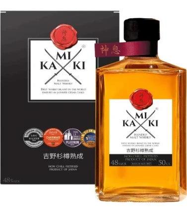 Kamiki Original Blended Malt Japanese Whisky 500ml bottle with elegant label and packaging from ALM.