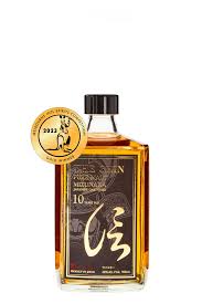 JQWS Shin Pure Malt 10 Year Old whisky in a 700mL bottle, with a rich amber color and detailed label.