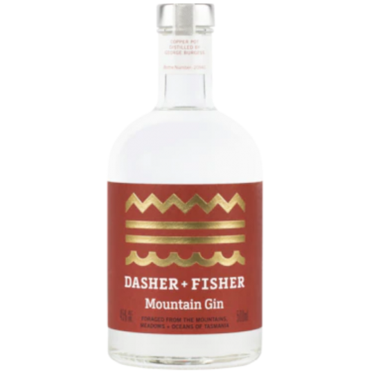 Dasher & Fisher Cherry Gin 500ml bottle with red cherry label, showcasing the liquor's branding and vibrant design.