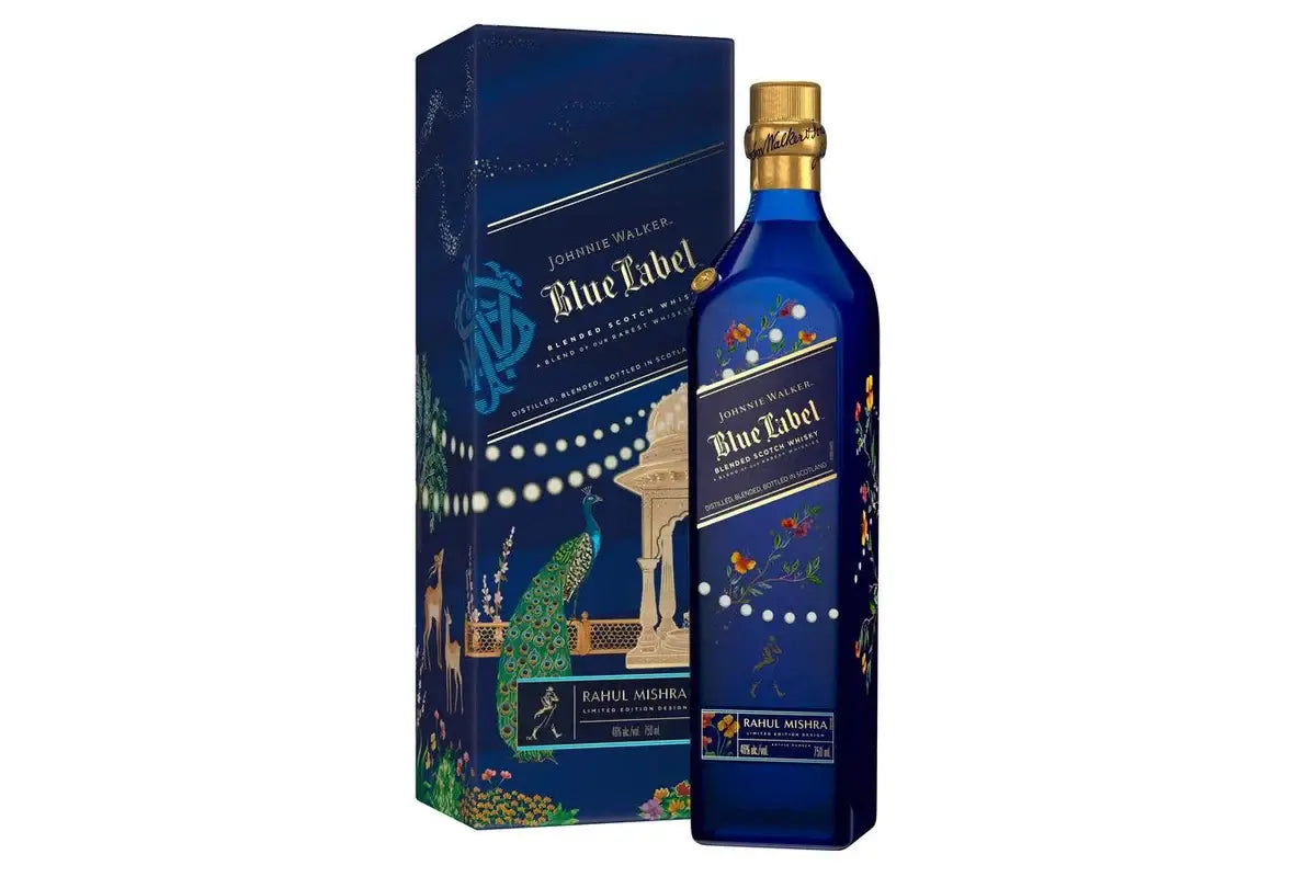 Johnnie Walker Blue Label Diwali Limited Edition 700mL bottle with festive packaging, premium Scotch whisky from LiquorDay