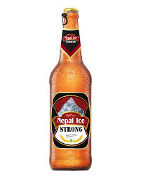 Nepal Ice Beer bottle from LiquorDay with frosted glass and label, showcasing a popular Nepalese lager beverage.