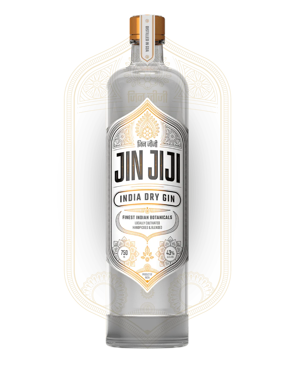 Bottle of LiquorDay Jin Jiji Dry Gin 700mL with clear label, showcasing the premium dry gin inside a glass bottle.