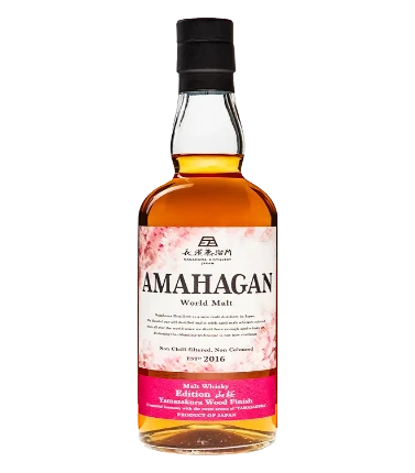 Amahagan World Malt No.5 Cherry JQWS liquor bottle, 700mL with cherry flavor, from LiquorDay, shown in the product image.