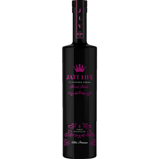 Jatt Life Forest Fruit Vodka in 700mL bottle, premium LiquorDay vodka with vibrant forest fruit flavor and clear glass bottle