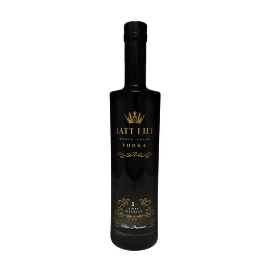 Bottle of LiquorDay Jatt Life Premium Vodka in a 700ml clear glass bottle with a sleek label.