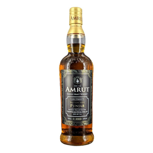 Amrut Edition 1 Punjab single malt whisky in 700ml bottle, showcasing the LiquorDay branding and label details.