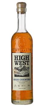 Bottle of High West High Country Single Malt American Whiskey by LiquorDay, 750ml, with label and clear glass bottle.