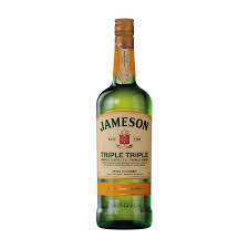 Jameson Triple Triple Blended Irish Whiskey 1L bottle with label and packaging, showcasing the LiquorDay branding.