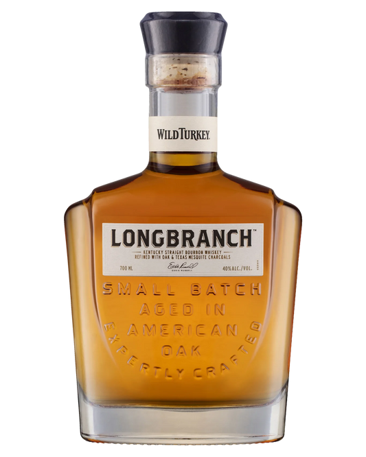 Wild Turkey Longbranch whisky bottle, 700ml, displayed with clear label and distinctive packaging.