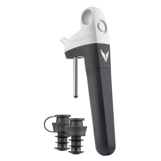 Paramount Coravin Pivot Black wine preservation accessory with black handle and sleek design for optimal wine preservation.
