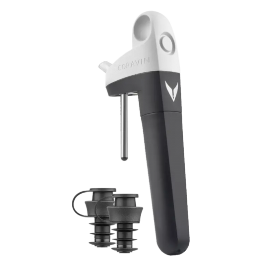 Paramount Coravin Pivot Black wine preservation accessory with black handle and sleek design for optimal wine preservation.