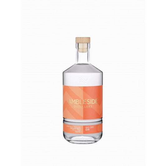 Paramount Ambleside Distillers Big Dry Gin 700ml Australian dry gin bottle with label and clear glass.