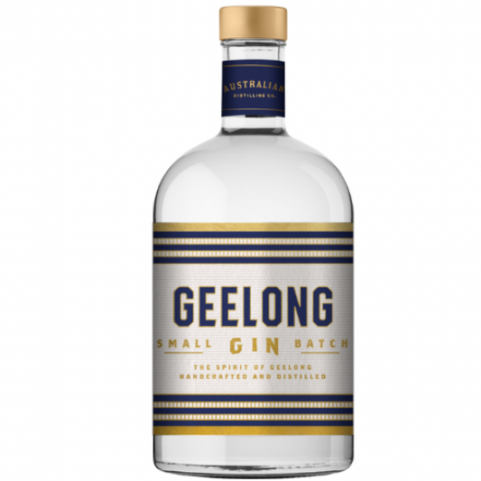 Australian Distilling Co Geelong Gin by Paramount, 700ml bottle with a clear glass and distinctive label.
